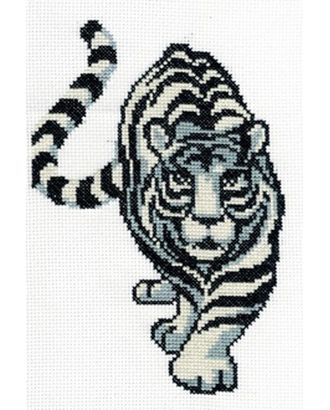 Набор для вышивания мулине НИТЕКС Белый тигр 16х24 см арт. МГ-48705-1-МГ0599702