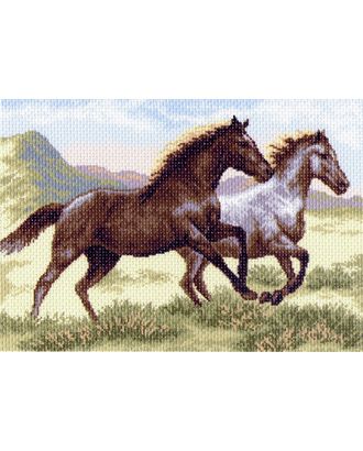 Рисунок на канве МАТРЕНИН ПОСАД - 1223 Бегущие кони арт. МГ-55330-1-МГ0659440