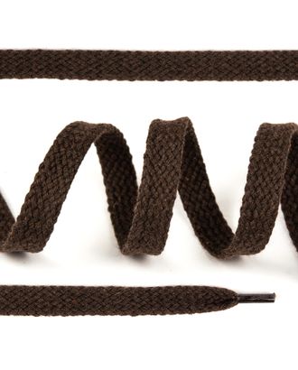 Шнурки плоские ш.1,2см х/б дл.150см цв.016 коричневый (10 комп) арт. МГ-10268-1-МГ0683300