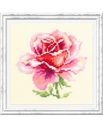 Набор для вышивания ЧУДЕСНАЯ ИГЛА Розовая роза 11х11 см арт. МГ-65039-1-МГ0722377