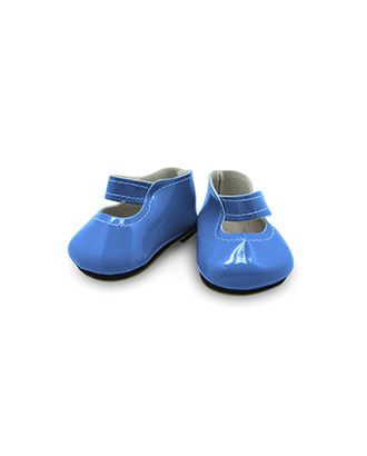 Туфли лакированные для кукол КЛ.28338 твердая подошва 6,5х2,5см, цв.св.синий 1 пара арт. МГ-13701-1-МГ0738915