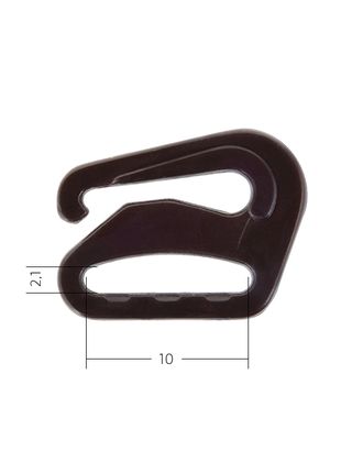 Крючок для бюстгальтера пластик ARTA.F. SF-1-3 d10мм, цв.111 коричневый, уп.50шт арт. МГ-115456-1-МГ0742946