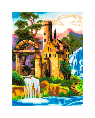 Набор для вышивания мулине НИТЕКС Замок у водопада 30х40 см арт. МГ-82401-1-МГ0761987