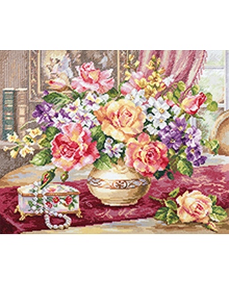 Набор для вышивания АЛИСА Розы в гостиной 39х33 см арт. МГ-82714-1-МГ0763638