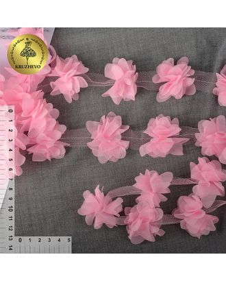 Купить Кружево 3D Цветы 9,14м (02 нежно-розовый) арт. МГ-115967-1-МГ0777156 оптом в Новочеркасске