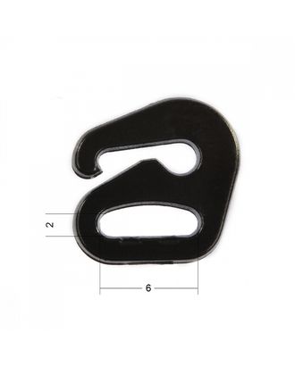 Крючок для бюстгальтера пластик ARTA.F. SF-0A-3 d06мм, цв.170 черный, уп.50шт арт. МГ-116302-1-МГ0828719
