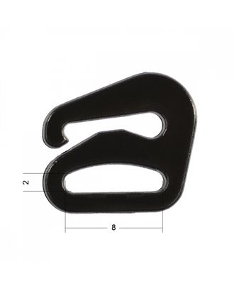 Крючок для бюстгальтера пластик ARTA.F. SF-0-3 d08мм, цв.170 черный, уп.50шт арт. МГ-116304-1-МГ0828721