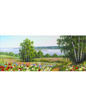 Рисунок на шелке МАТРЕНИН ПОСАД - 4057 Пейзаж с цветами упак (1 шт) арт. МГ-130455-1-МГ0832717
