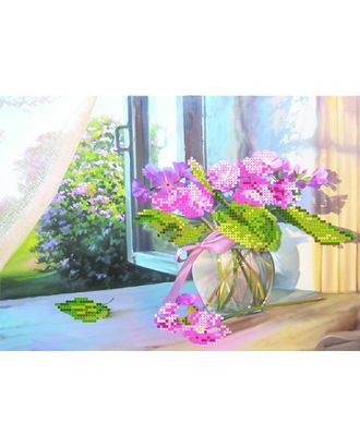 Рисунок на шелке МАТРЕНИН ПОСАД - 4041 Цветы на окне упак (1 шт) арт. МГ-130466-1-МГ0833188