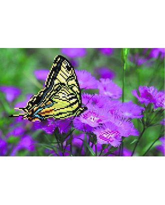 Рисунок на шелке МАТРЕНИН ПОСАД - 4000 Бабочка на лиловых цветах арт. МГ-100036-1-МГ0837466