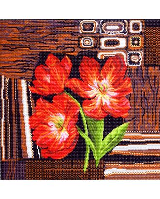 Рисунок на канве МАТРЕНИН ПОСАД - 1267 Тюльпаны на ковре упак (1 шт) арт. МГ-130518-1-МГ0838388