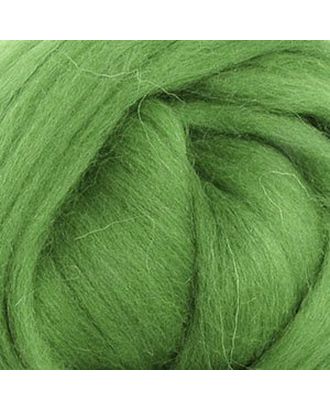 Шерсть для валяния ПЕХОРКА полутонкая шерсть (100%шерсть) 50г цв.434 зеленый арт. МГ-122773-1-МГ0870358