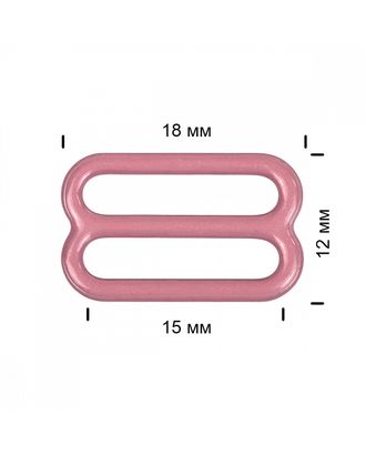 Пряжка регулятор для бюстгальтера металл TBY-57768 15мм цв.S256 розовый рубин, уп.100шт арт. МГ-117492-1-МГ0977018