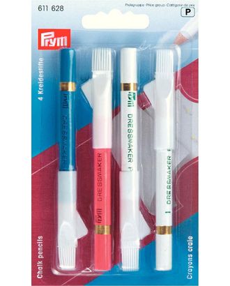 Меловые карандаши PRYM 611628 со стирающей кисточкой, разноцветные арт. МГ-5382-1-МГ0344030