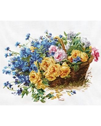 Набор для вышивания АЛИСА Розы и васильки 40х30 см арт. МГ-15369-1-МГ0157972