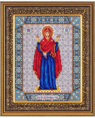 Набор для вышивания бисером ПАУТИНКА Богородица Нерушимая стена 20х25 см арт. МГ-17025-1-МГ0165018
