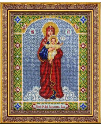 Набор для вышивания бисером ПАУТИНКА Богородица Благодатное небо 20х25 см арт. МГ-17026-1-МГ0165019