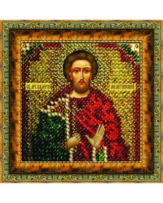 Рисунок на ткани ВЫШИВАЛЬНАЯ МОЗАИКА Икона Св.Мученик Валерий 6,5х6,5 см арт. МГ-17428-1-МГ0167074