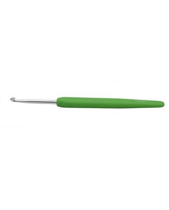 30907 Knit Pro Крючок для вязания с эргономичной ручкой Waves 3,5мм, алюминий, серебристый/магнолия арт. МГ-18358-1-МГ0174014