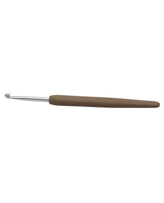 30908 Knit Pro Крючок для вязания с эргономичной ручкой Waves 3,75мм, алюминий, серебристый/клен арт. МГ-18359-1-МГ0174015