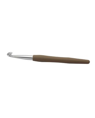 30916 Knit Pro Крючок для вязания с эргономичной ручкой Waves 8мм, алюминий, серебристый/клен арт. МГ-19234-1-МГ0179532