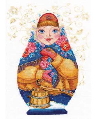 Набор для вышивания АЛИСА Матрешки. Зимняя краса 19х26 см арт. МГ-21049-1-МГ0191340