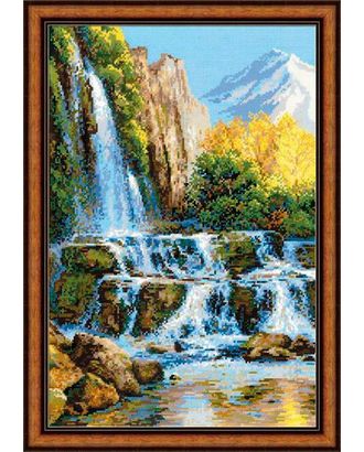 Набор для вышивания РИОЛИС Пейзаж с водопадом 40х60 см арт. МГ-21255-1-МГ0192578
