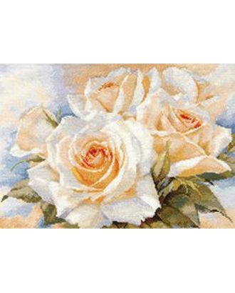 Набор для вышивания АЛИСА Белые розы 40х27 см арт. МГ-23585-1-МГ0201376