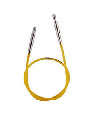 10631 Knit Pro Тросик (заглушки 2шт, ключик) для съемных спиц, длина 20см (готовая длина спиц 40см), желтый арт. МГ-41520-1-МГ0488166