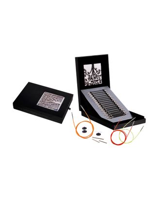 Подарочный набор Knit Pro 41620 "Interchangeable Needle Set" съемных спиц "Karbonz" карбон, черный, 8 видов спиц в наборе арт. МГ-41525-1-МГ0488171