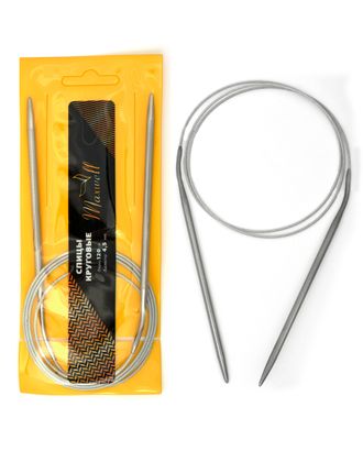 Спицы для вязания круговые Maxwell Gold, металлические на тросике Ø4,5 мм /120 см арт. МГ-50389-1-МГ0615539