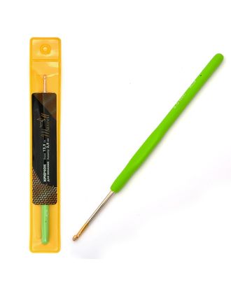 Крючки для вязания Maxwell Gold односторонние с золотой головкой 2,5мм, никель/зеленый арт. МГ-51447-1-МГ0625140