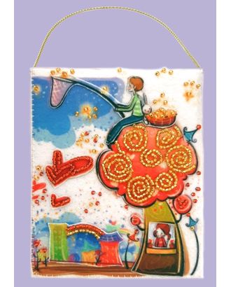 Набор для вышивания декоративных игрушек BUTTERFLY Подарочный конвертик 12х10 см арт. МГ-64370-1-МГ0719171