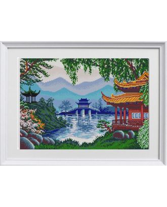 Рисунок на ткани (Бисер) КОНЁК Китайские пагоды 29х39см арт. МГ-67400-1-МГ0751352