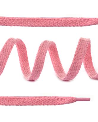 Шнурки плоские ш.1,2см х/б дл.150см цв.010 розовый (10 комп) арт. МГ-80806-1-МГ0683297