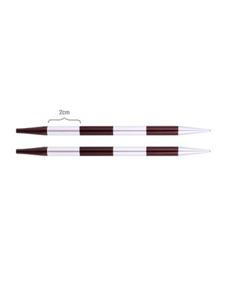 42129 Knit Pro Спицы съемные SmartStix 6мм для длины тросика 28-126см, алюминий, серебристый/фиолетовый бархат арт. МГ-82387-1-МГ0761956