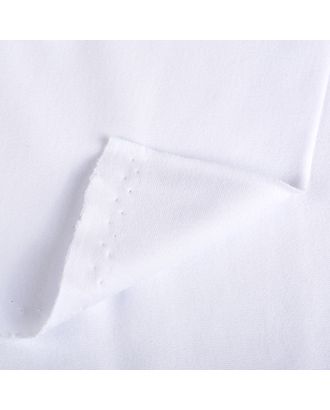 Ткань трикотаж 230г/м, 98% хлопок  2% эластан, шир.185см, цв.02 белый, уп.1м арт. МГ-83100-1-МГ0764950