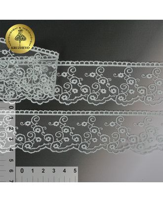 Кружево на сетке KRUZHEVO ш.4,5см цв.376 нежная мята арт. МГ-89102-1-МГ0776326