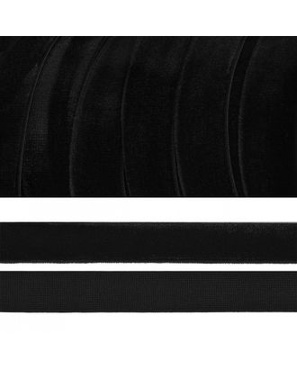 Купить Декоративная резина Лента бархатная эластичная нейлон ш.1,5см (черный) арт. МГ-96585-1-МГ0797553 оптом в Новочеркасске