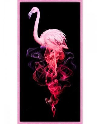 Набор для изготовления картин АЛМАЗНАЯ ЖИВОПИСЬ «Фламинго в дыму» 30х60 см арт. МГ-108271-1-МГ0978318