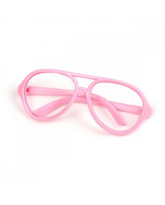 Очки без стекла цв.розовый 7см, круглые пластик уп.10шт арт. МГ-108822-1-МГ0962935