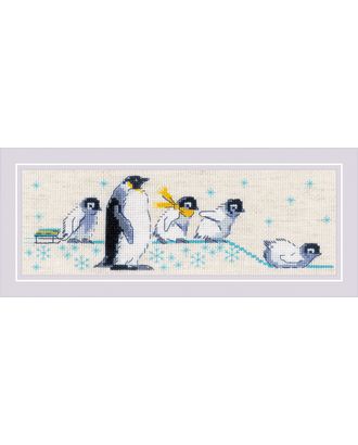 Набор для вышивания РИОЛИС Пингвинчики 24х8 см арт. МГ-110059-1-МГ0989839