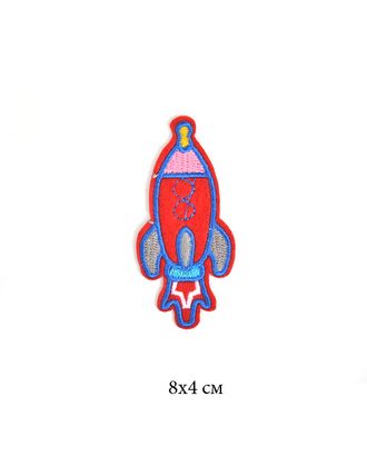 Термоаппликации Ракета красная 8х4см 10 шт арт. МГ-111479-1-МГ0739438