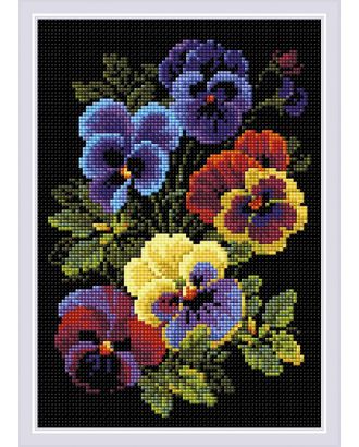 Набор "РИОЛИС" мозаичная картина Анютины цветы 21х30 см арт. МГ-112573-1-МГ1009088