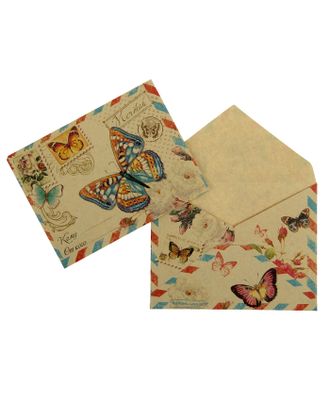 Конверт подарочный «Бабочки», 7,5 × 9,8 см арт. СМЛ-206654-1-СМЛ0001021075