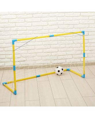 Ворота футбольные «Весёлый футбол» с сеткой, с мячом арт. СМЛ-104065-1-СМЛ0001078299