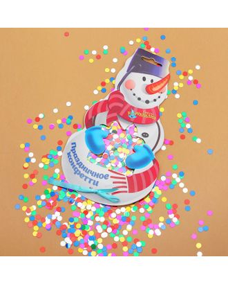 Конфетти «Снеговик» кругляши цветные 14 гр арт. СМЛ-104328-1-СМЛ0001113991