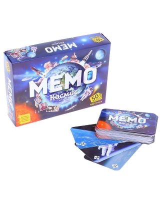 Настольная игра «Мемо. Космос», 50 карточек + познавательная брошюра арт. СМЛ-104264-1-СМЛ0001166125