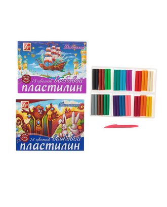 Пластилин мягкий восковой, 18 цветов 270 г «Фантазия», МИКС арт. СМЛ-206740-1-СМЛ0001208173