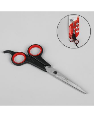 Ножницы парикмахерские, с упором, лезвие — 6 см, цвет чёрный/красный, H-087 арт. СМЛ-187779-1-СМЛ0001348253